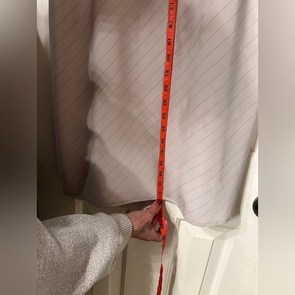 Grey Pinstripe Spaghetti Strap Dress Business - Picture 4 of 4